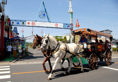 厳美渓（馬車）