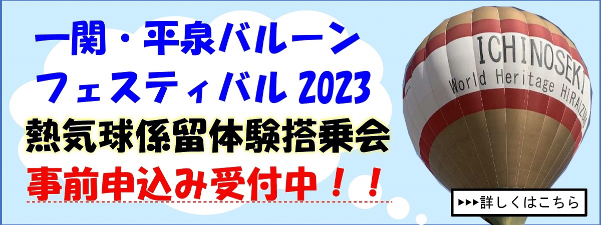 一関・平泉バルーンフェスティバル2023熱気球係留体験搭乗会